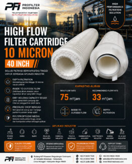 High Flow Filter Cartridge 10 Micron 40 Inch